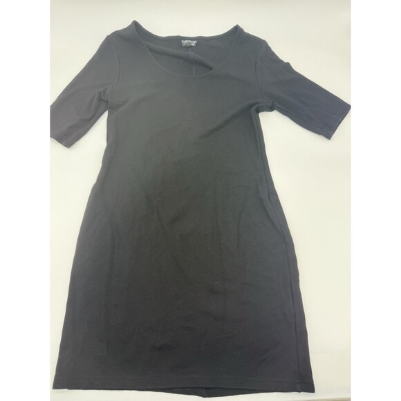 Topshop Dresses & Skirts - TopShop Black Knit 3/4 Sleeve Sweater Dress Womens size 8